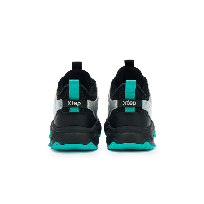 Кроссовки XTEP Kids Lifestyle Shoes PS Mid-top Black/New Metal Silver/Green, черный — фото 4