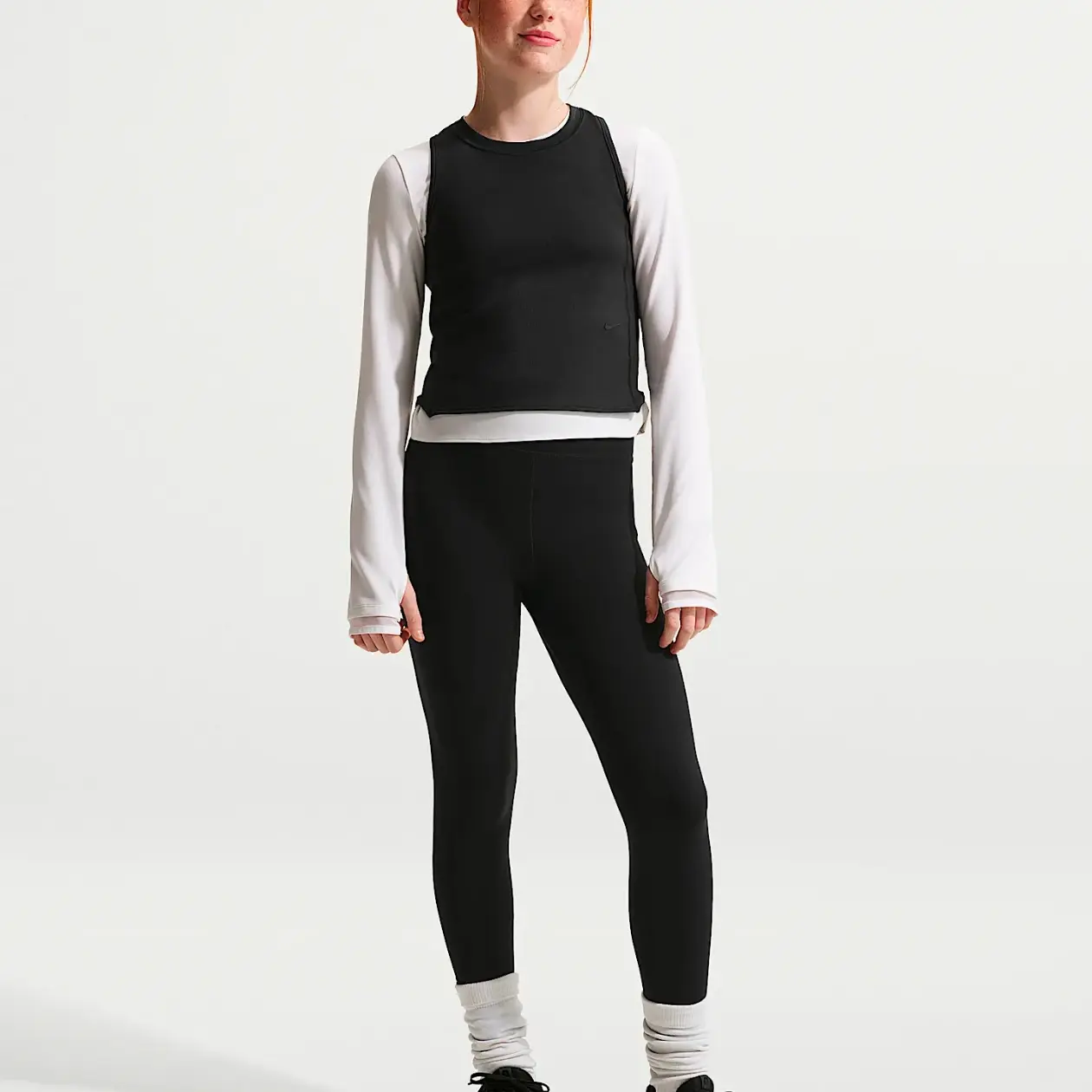 Детские быстросохнущие штаны Unisex Kids' Nike, черный — фото 2