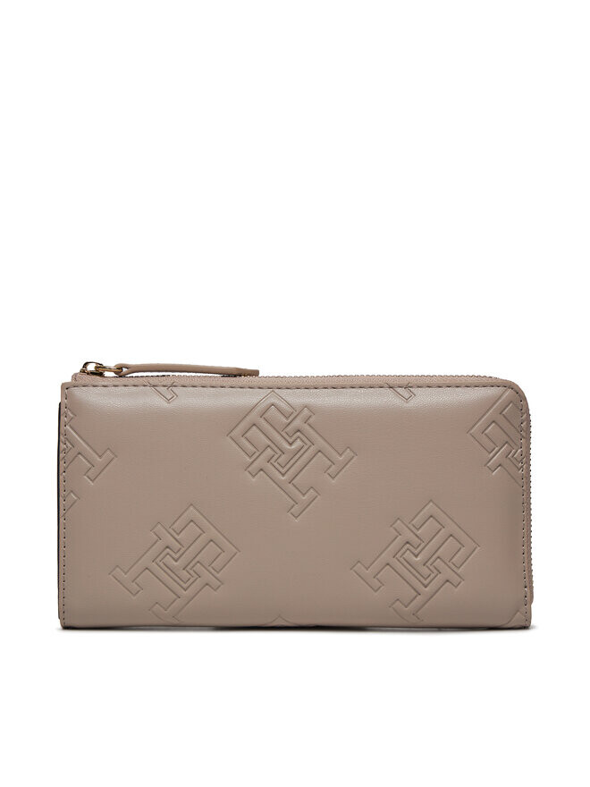 Кошелек Th Refined Large Za Mono Tommy Hilfiger, серый