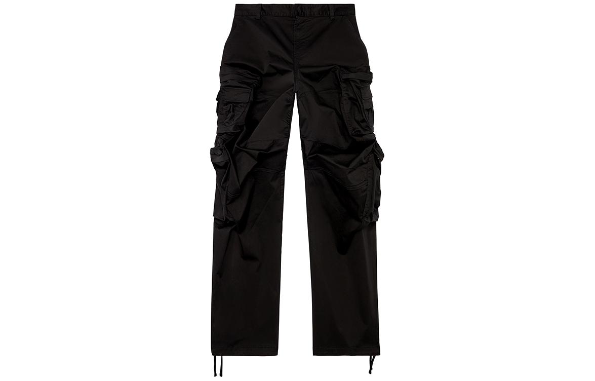 

Широкие брюки из стрейч-хлопка DIESEL, черный