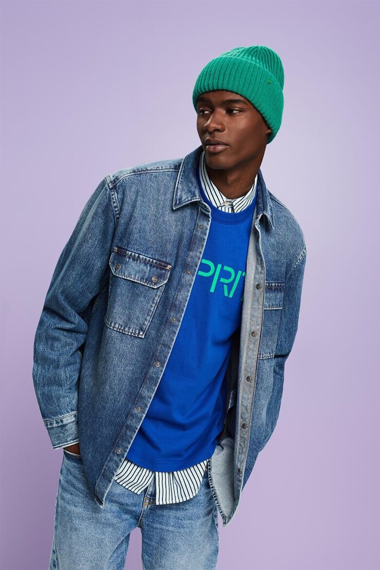 

Джинсовая рубашка с лиоцеллом Esprit, синий