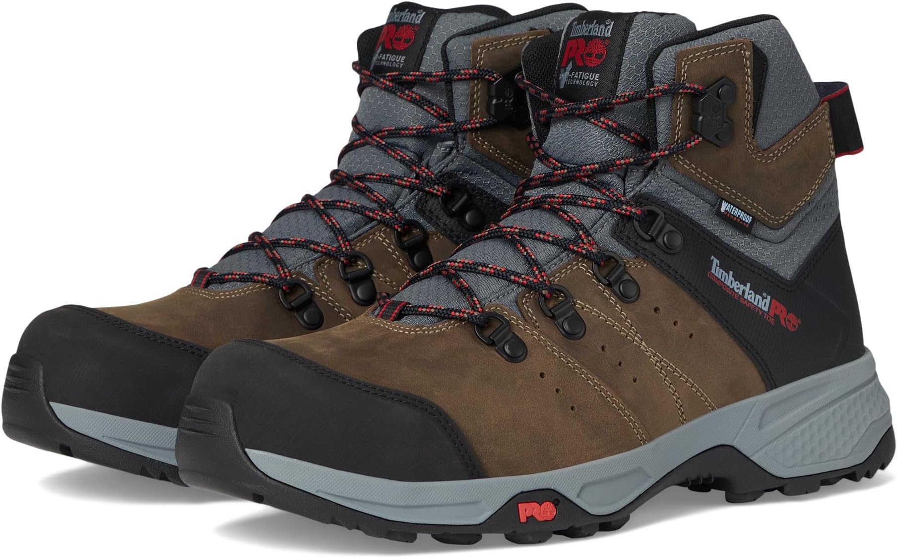 

Ботинки Timberland PRO Switchback 6" Composite Safety Toe Waterproof, цвет Brown Turkish Coffee/Red 1