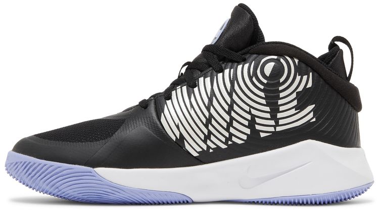 Кроссовки Nike Team Hustle D9 GS 'Black Light Thistle', черный — фото 3