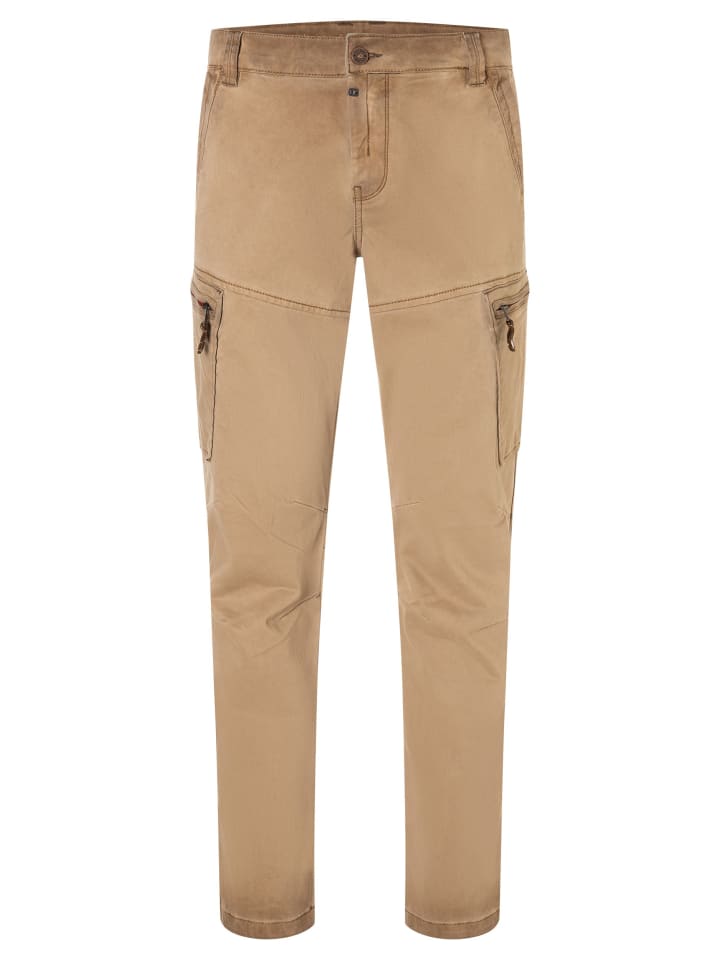 

Брюки карго с боковыми карманами и застежкой на пуговицы бежевого цвета Timezone