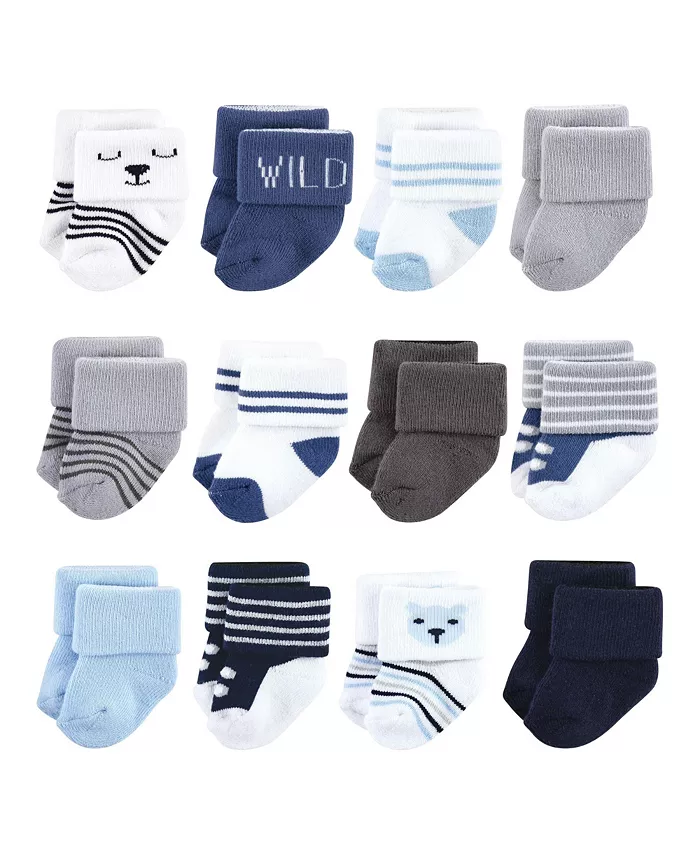 

Носки для мальчиков Hudson Cotton Rich Newborn и Terry, Modern Elephant, 6-12 месяцев Hudson Baby, синий