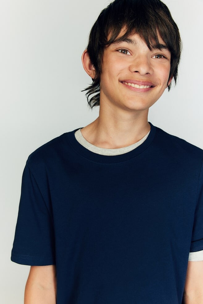 

3 пачки футболок H&M, синий