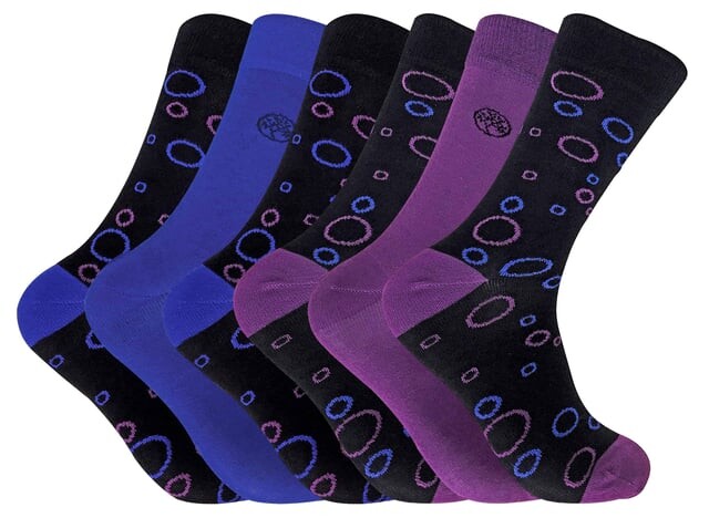 

6 пар мужских носков из бамбука Sock Snob, синий