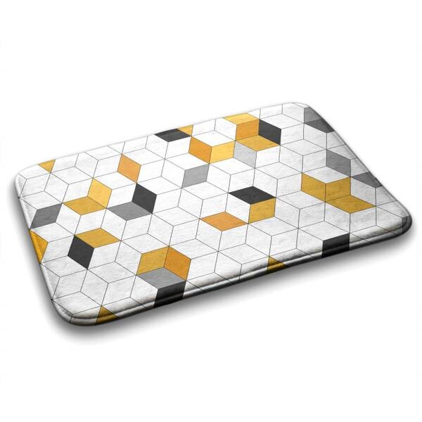 

Коврик для ванной Tulup Geometrische Würfel, 75x1x75 см, белый