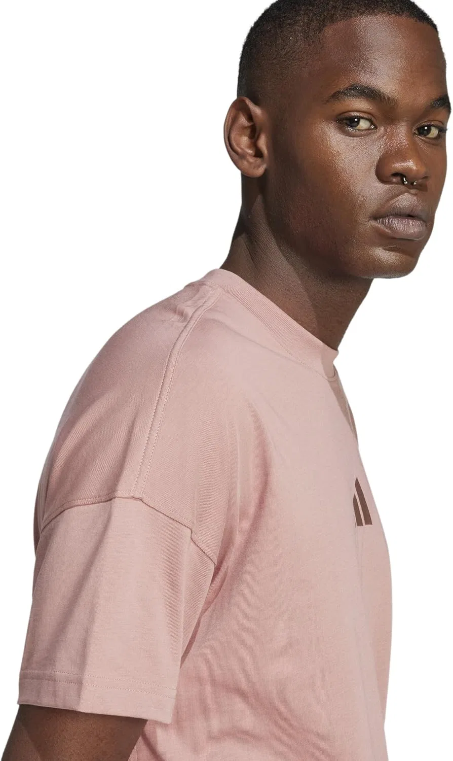 Футболка мужская свободная adidas, цвет Warm Clay — фото 4