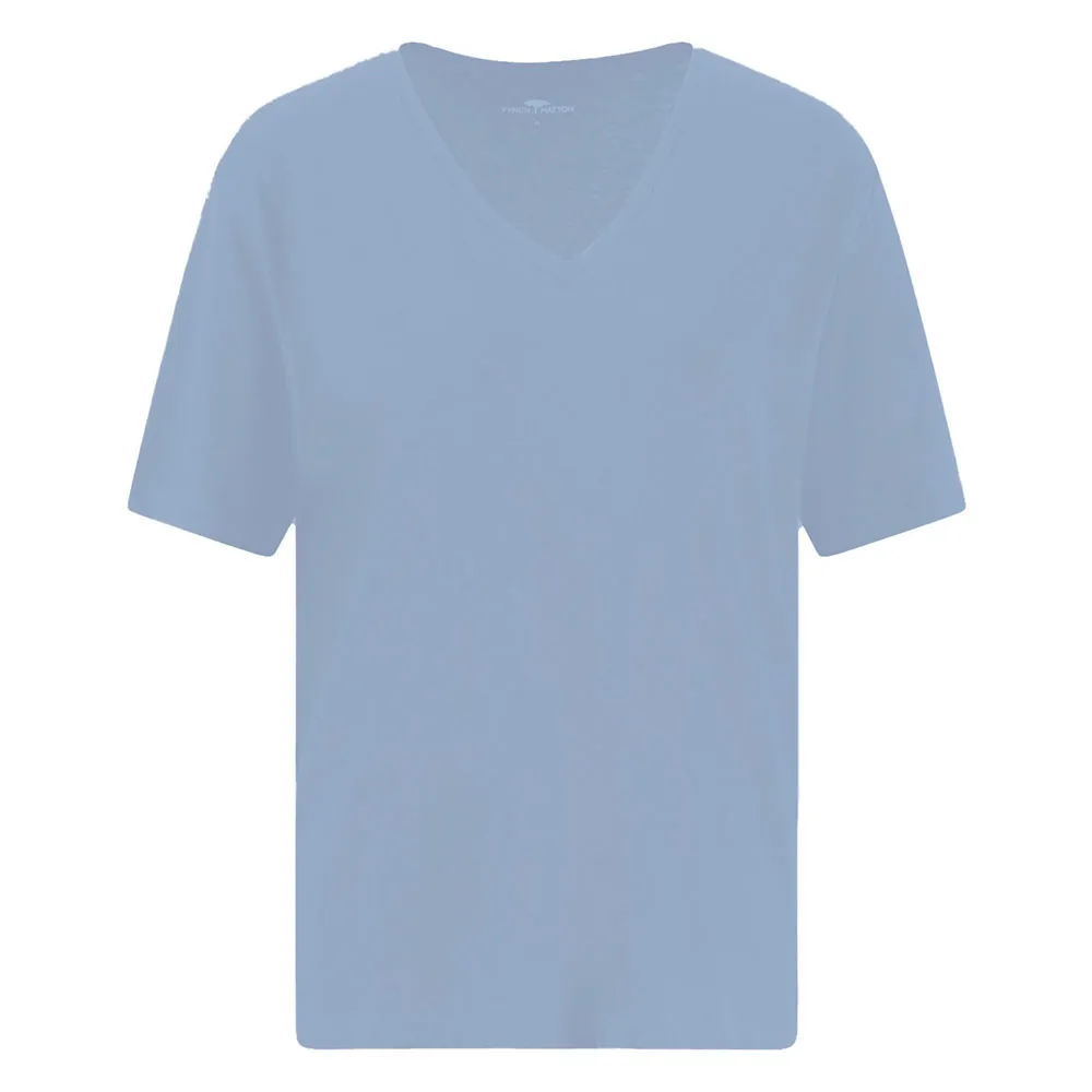 

Футболка Fynch Hatton Basic short sleeve v neck, синий