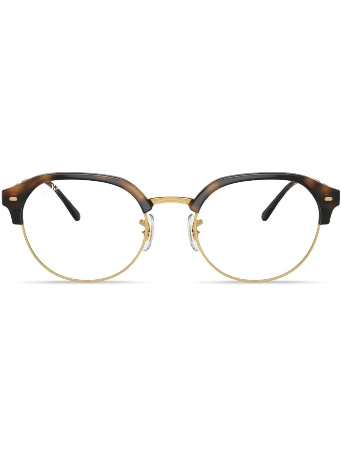 

Ray-Ban logo-print round-frame glasses, зеленый