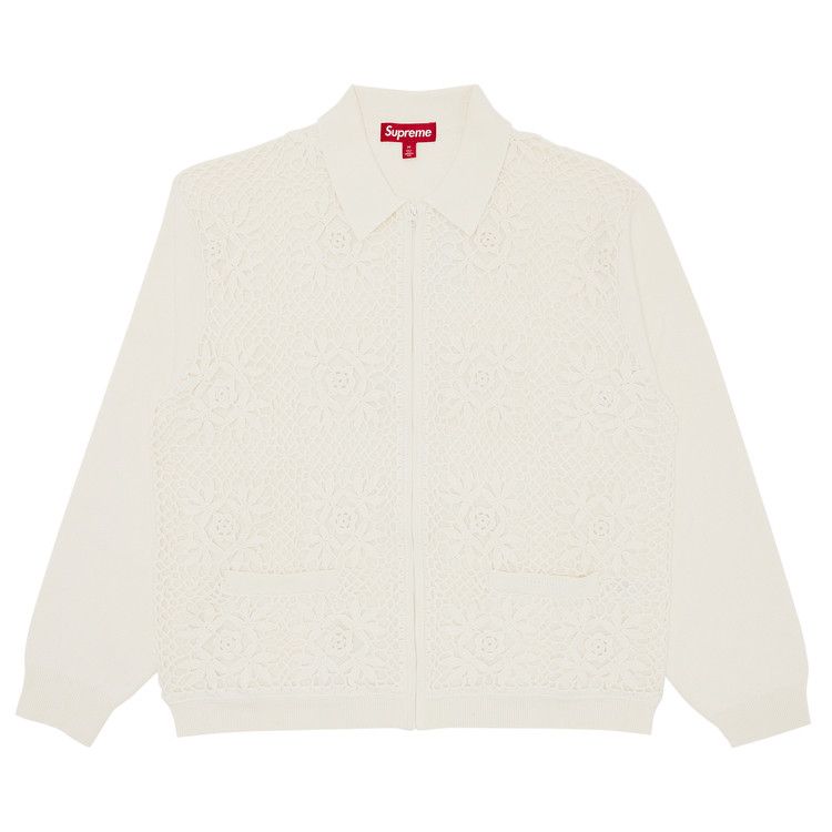

Кардиган Supreme Crochet Zip Up Cardigan, White