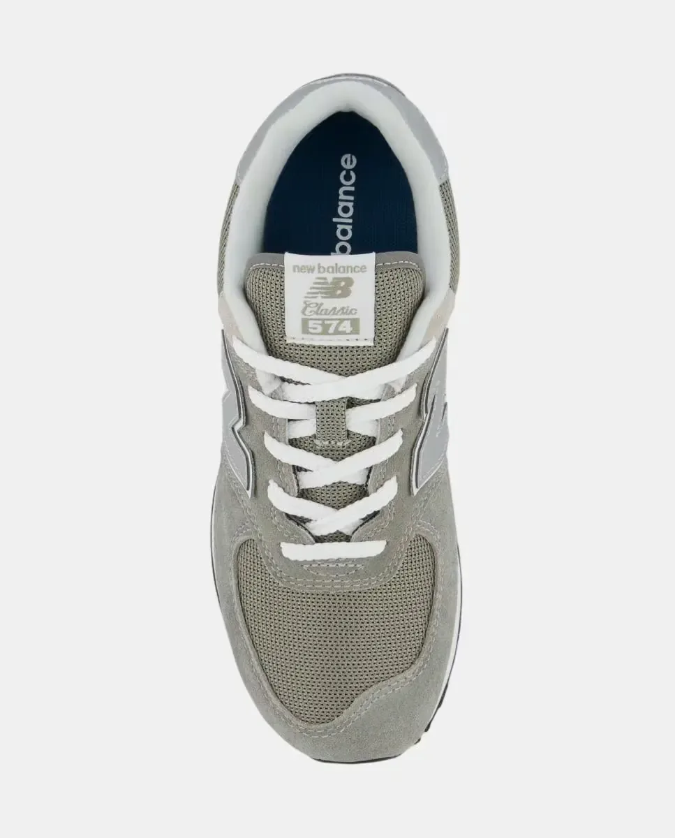 Повседневные кроссовки для детей 574 на шнуровке New Balance, серый — фото 3