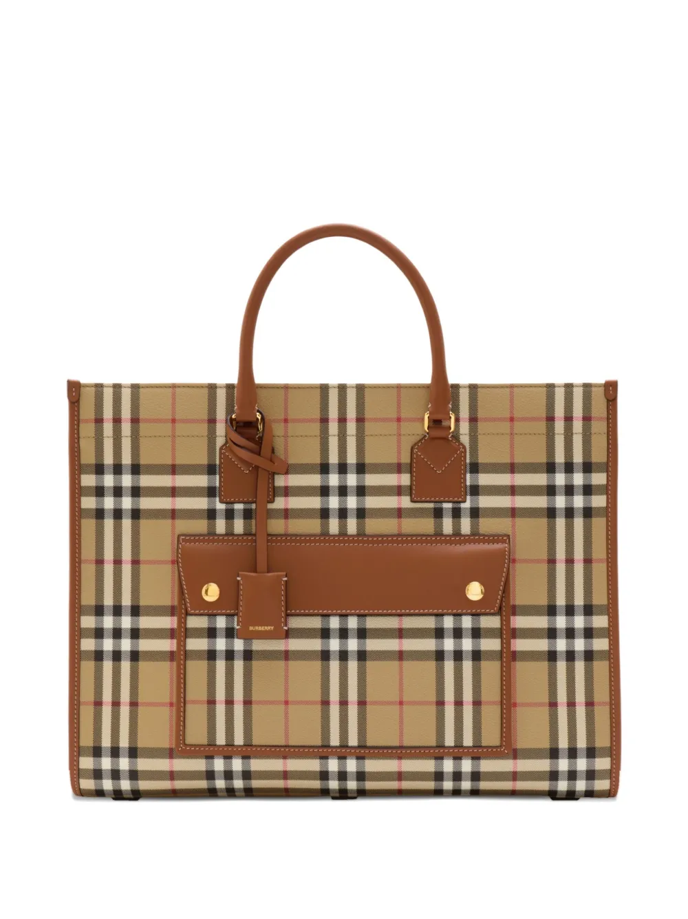 

Сумка-тоут Freya среднего размера BURBERRY, коричневый