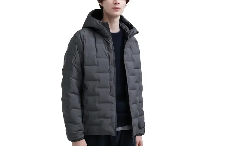 

UNIQLO Пуховик унисекс каменно-серый, Stone Gray