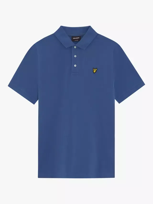 Детская футболка-поло с логотипом, темно-васильковый цвет Lyle & Scott — фото 4