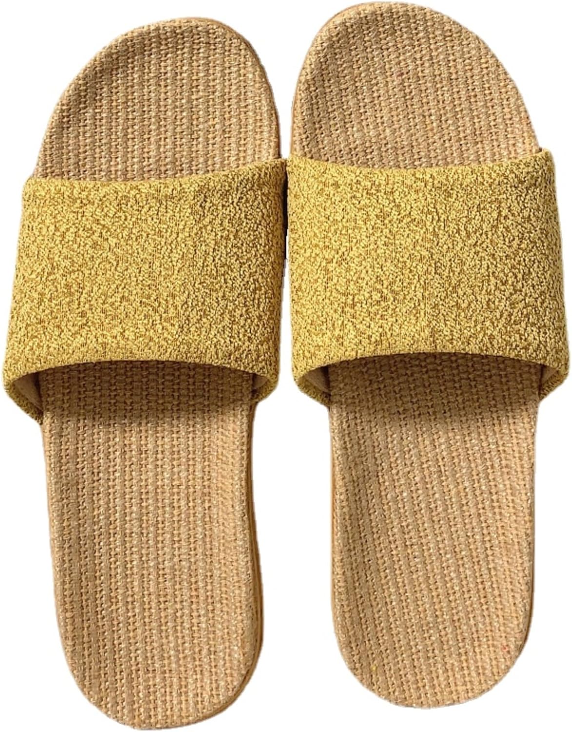 

Льняные тапочки для женщин и мужчин, летние домашние прохладные тапочки с мягкой подошвой, противоскользящие, износостойкие, для пары, с открытым носком, дышащие домашние обувь Iwhgrmp, Ginger