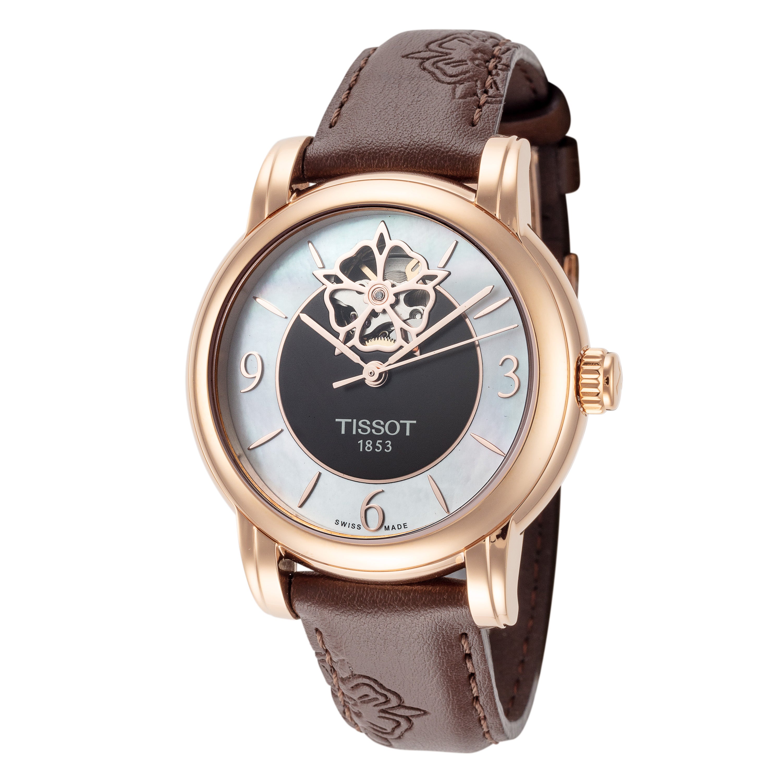 

Tissot женские T0502073711704 Lady Heart 35 мм автоматические часы, коричневый