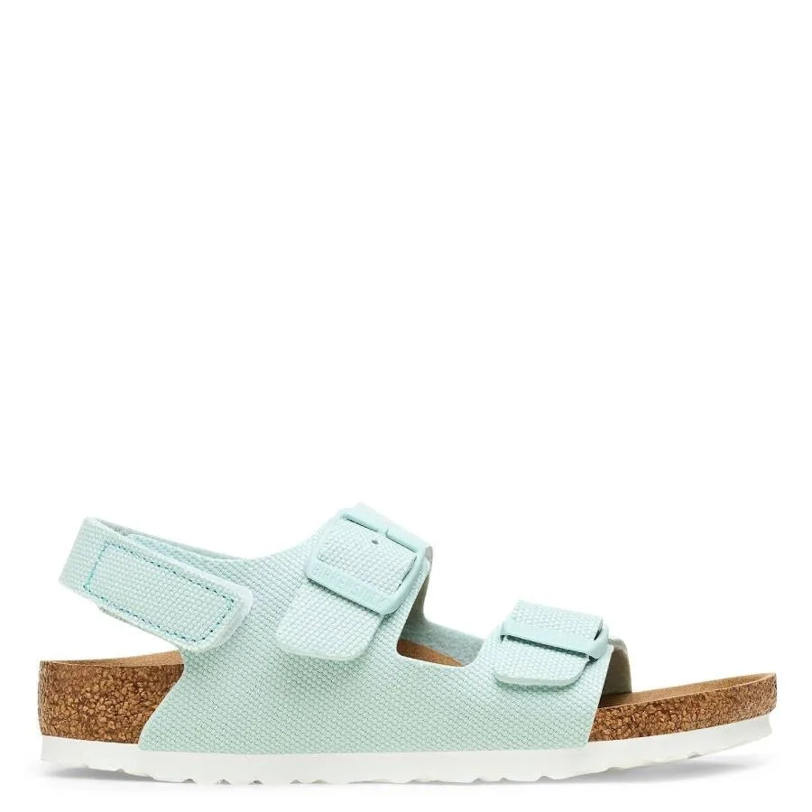 Веганские детские сандалии Birkenstock Milano из зеленого канваса Surf, зеленый