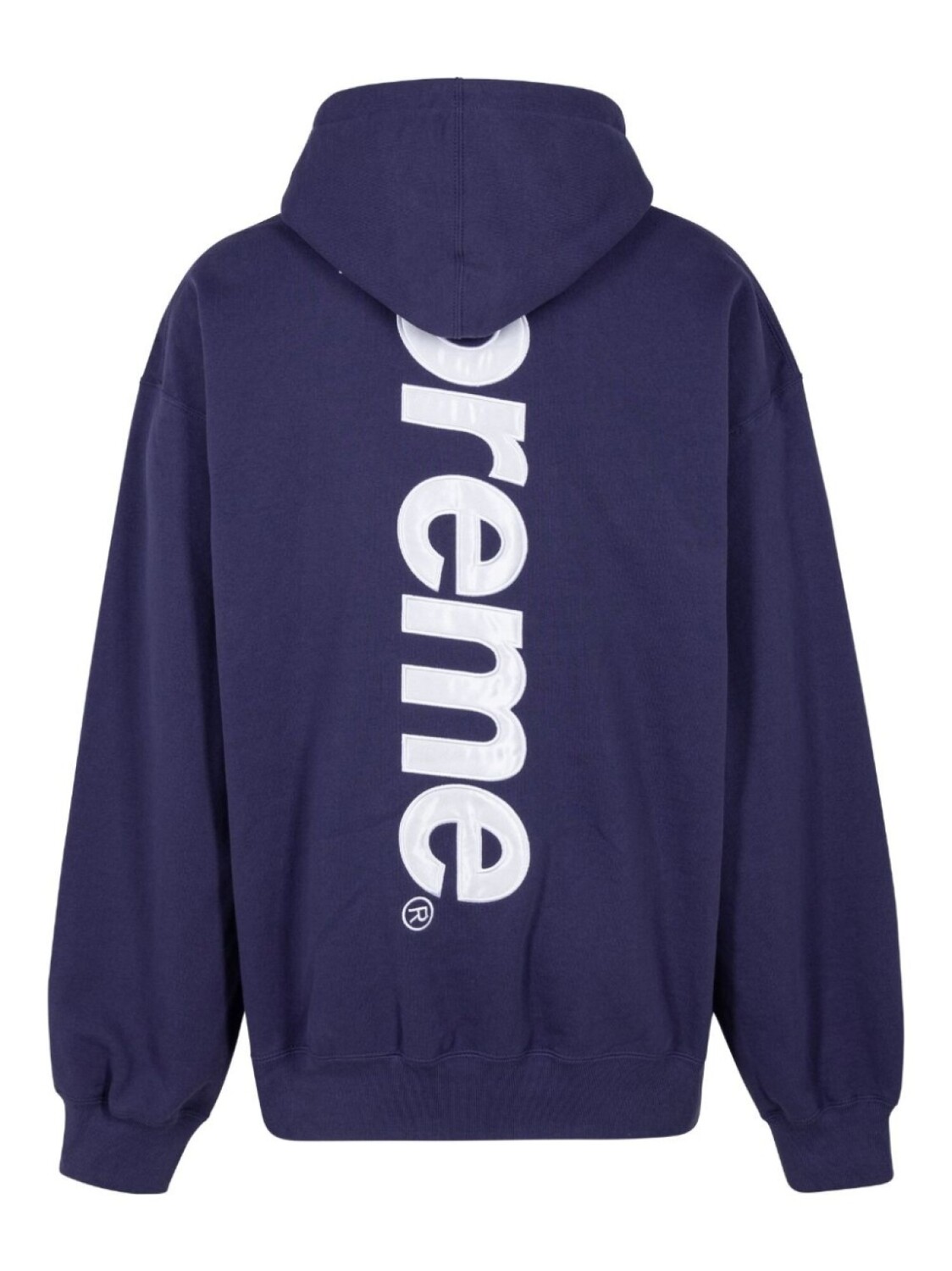 Supreme худи FW23 - Washed Navy с аппликацией, синий — фото 3