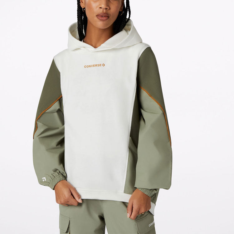 Толстовка Converse Character Irregular Contrasting Colors Knit Loose Hoodie Retro White 10021057-A02 — фото 4