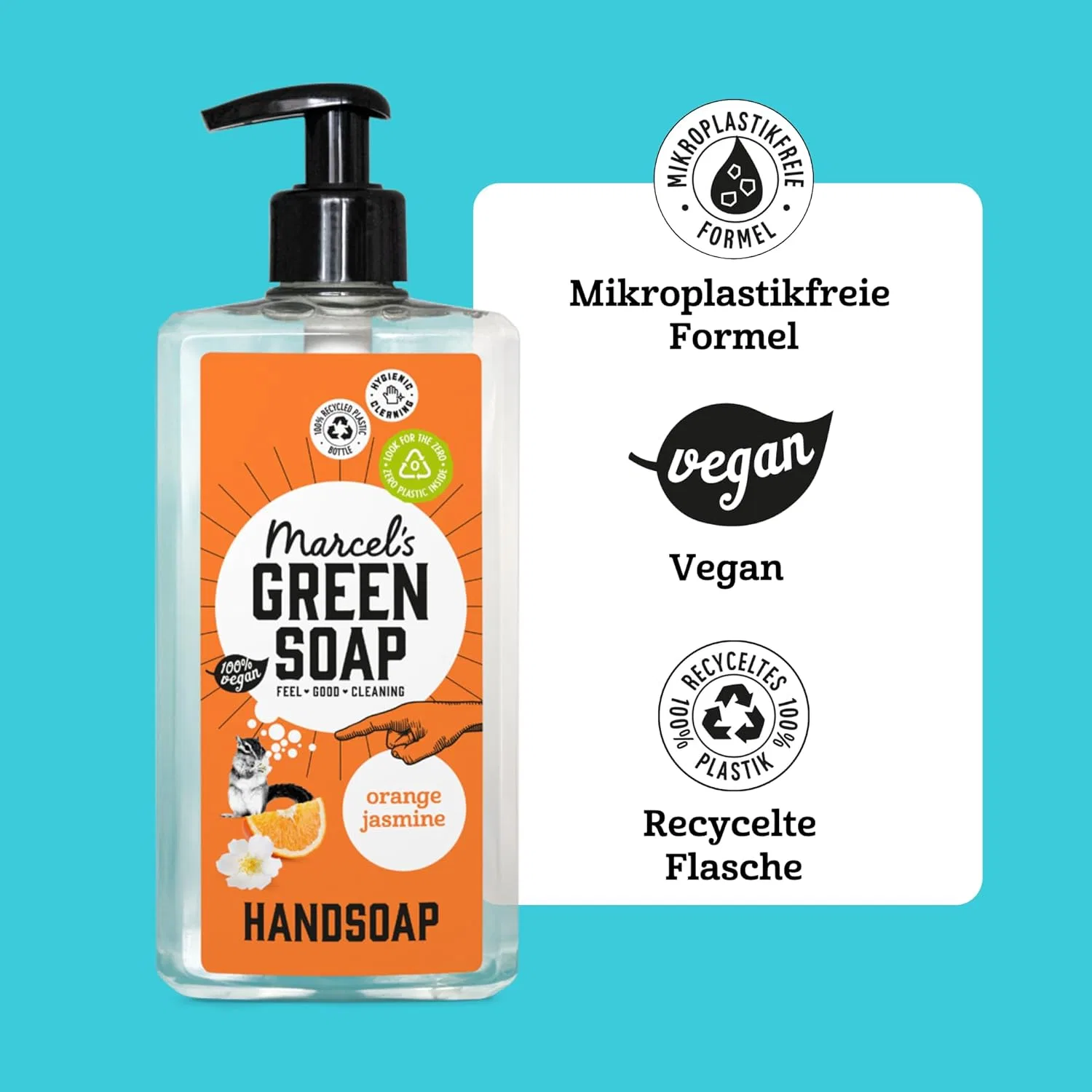 Жидкое мыло для рук Marcel's Green Soap «Апельсин и Жасмин», 500 мл Marcel'S Green Soap, Orange & Jasmine — фото 4