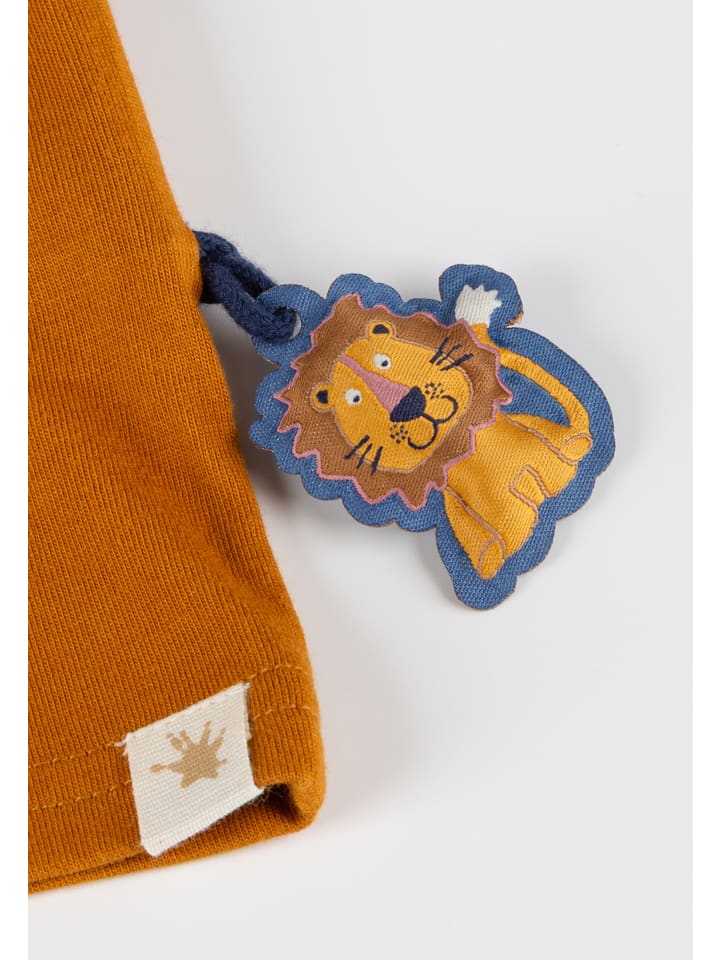 Sigikid Футболка с изображением тигра и льва, охристо-желтого цвета — фото 4