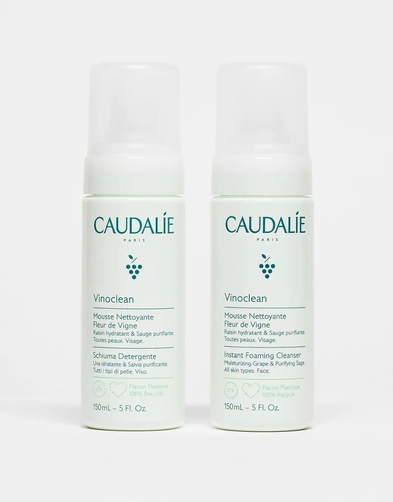 

Caudalie – Vinoclean Instant Foaming Cleanser – Дуэт пенящегося очищающего средства для лица, экономия 33%