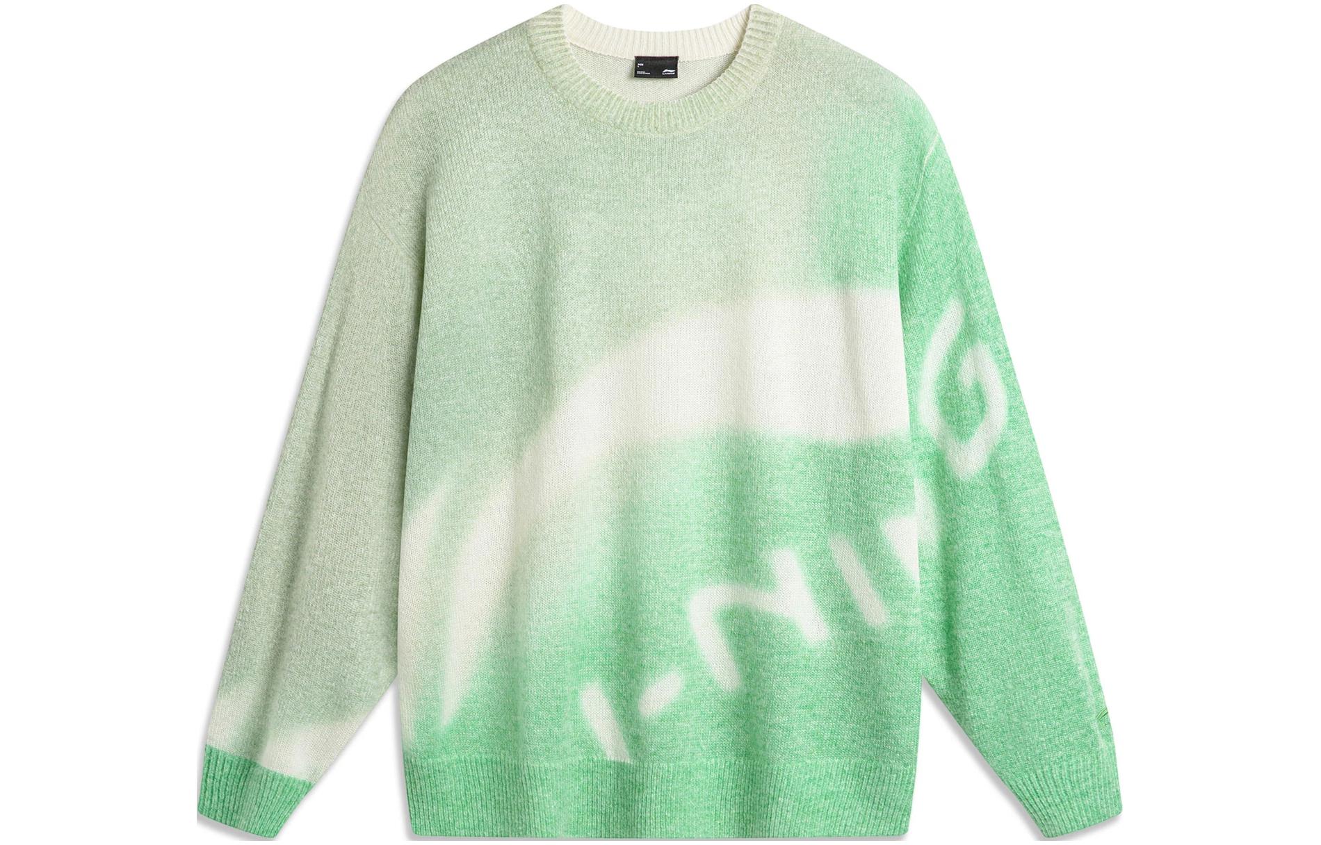 

Свитер Li-Ning Sports Life Collection мужской бело-зеленый с принтом