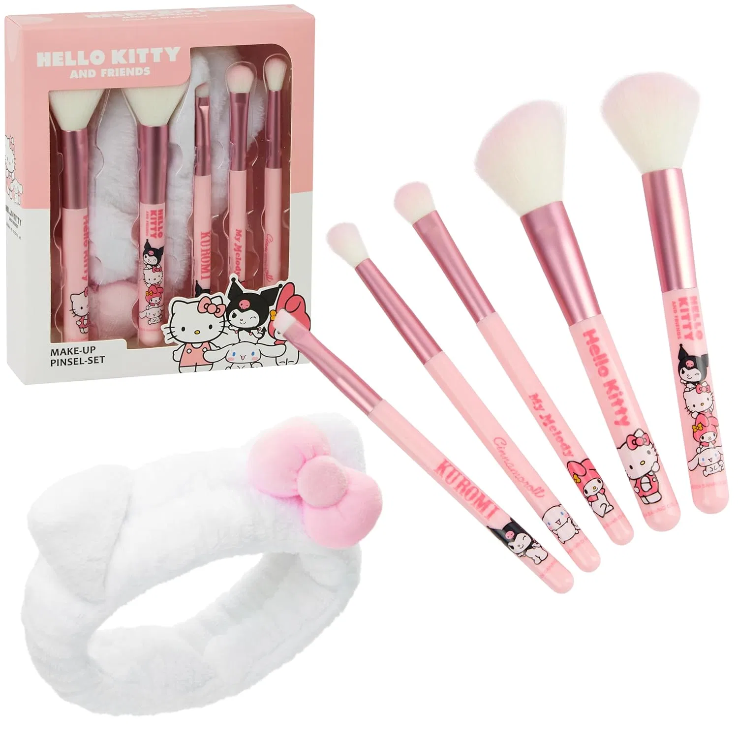 Набор кистей для макияжа Hello Kitty с повязкой на голову Hello Kitty