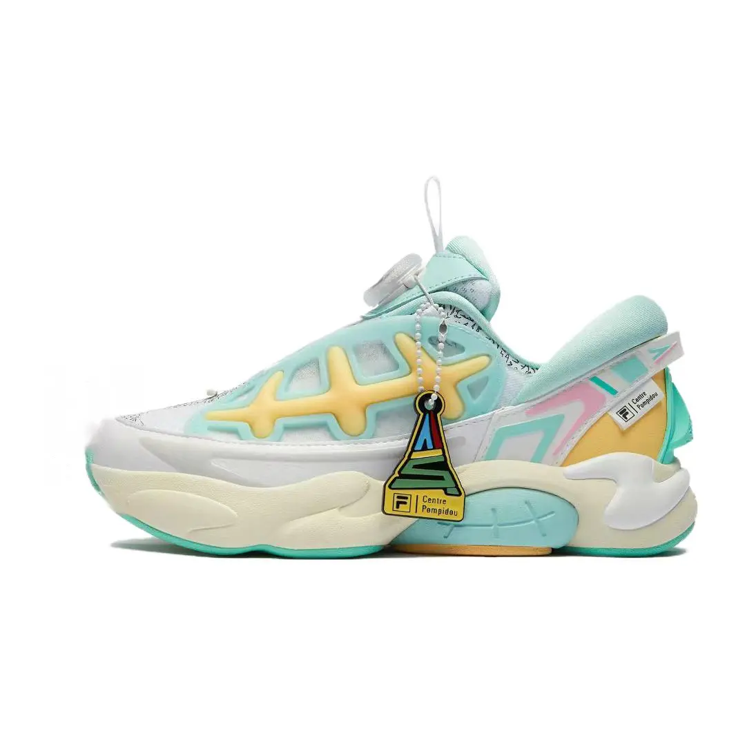 

FILA KIDS Детские кроссовки BOA с низким верхом, устойчивые к истиранию, дышащие, белые, зеленые, для подростков