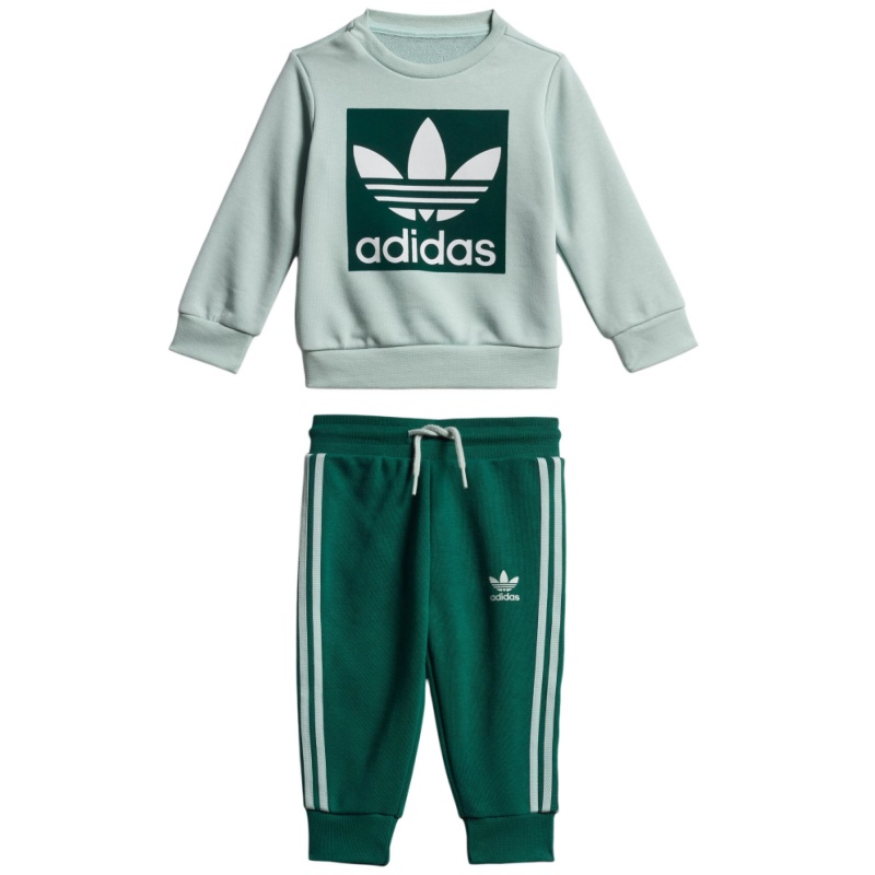 

Adidas Originals Повседневный спортивный комплект CREW SET Steam Green/White для малышей