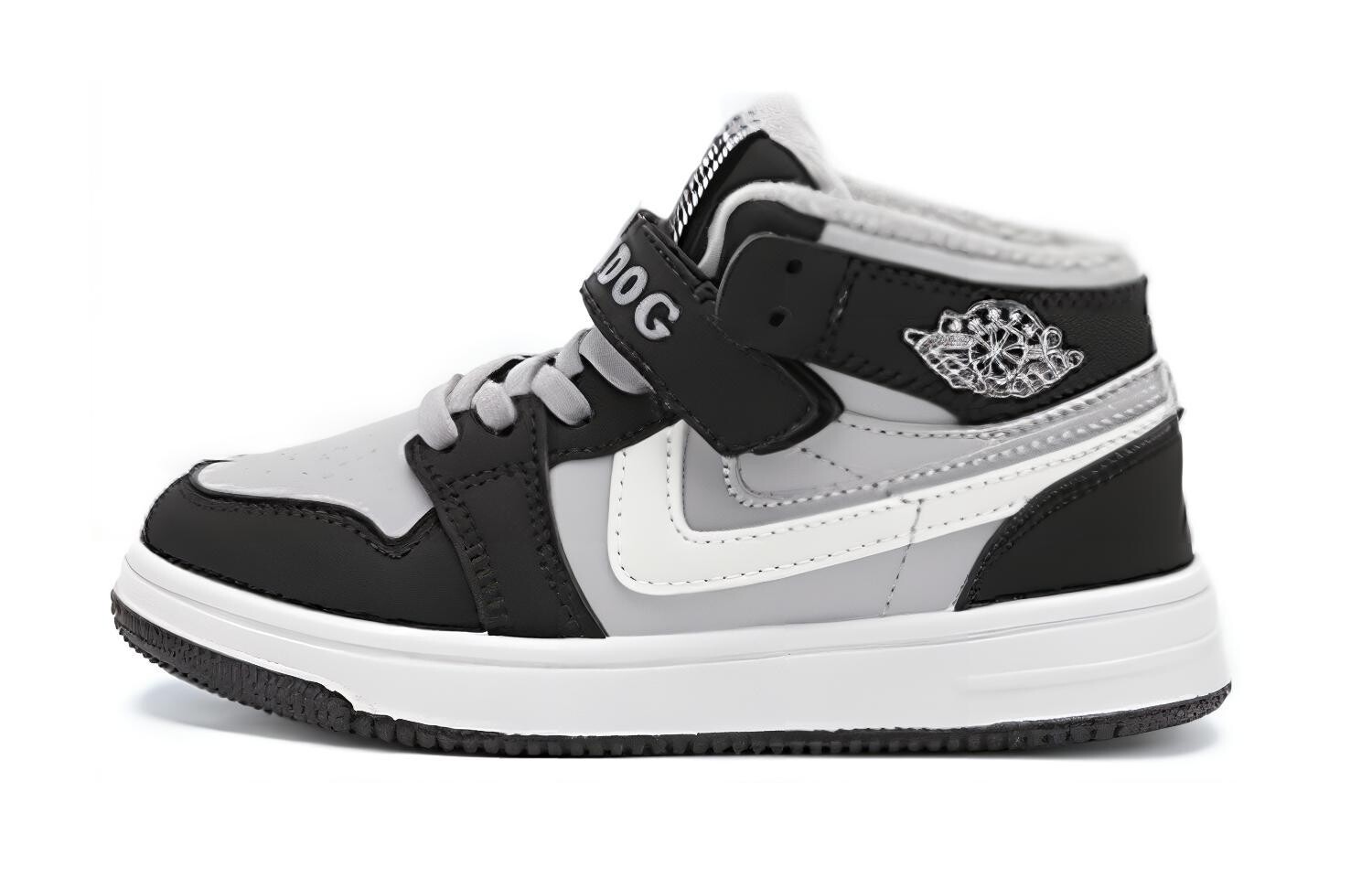 

Кроссовки BOBDOG Kids Skateboarding Shoes Kids Mid-top, черный/серый