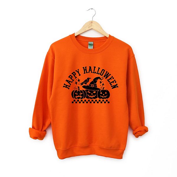 

Графический свитшот Happy Halloween Arch Distressed Simply Sage Market, Orange, Зеленый, Графический свитшот Happy Halloween Arch Distressed Simply Sage Market, Orange