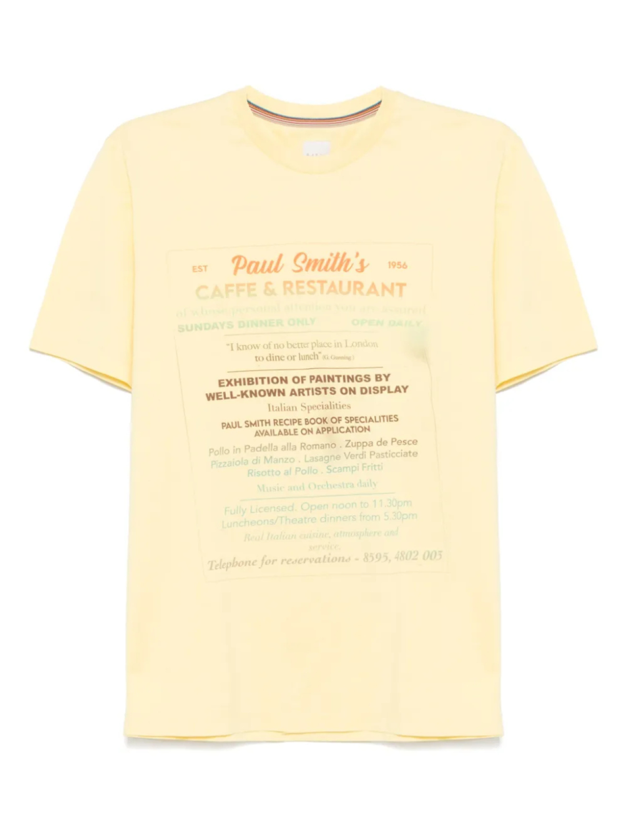 

Футболка Cafe Restaurant Paul Smith, желтый