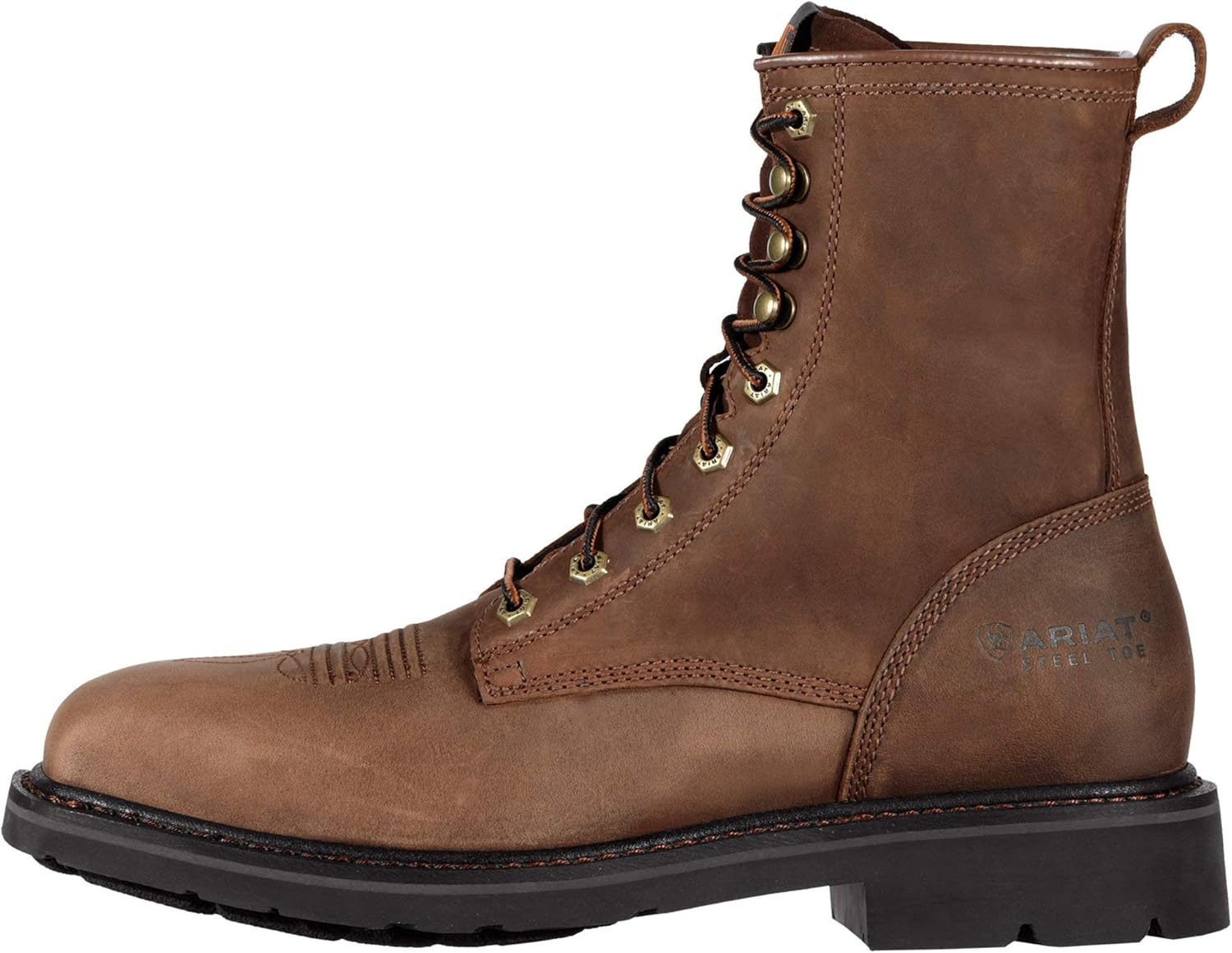 Мужские ботинки ARIAT Cascade 8 с широким квадратным носком, коричневый — фото 2