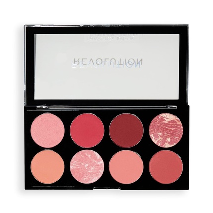 

Палитра румян Revolution Ultra Blush Palette из 8 пигментированных матовых и мерцающих оттенков Revolution Beauty