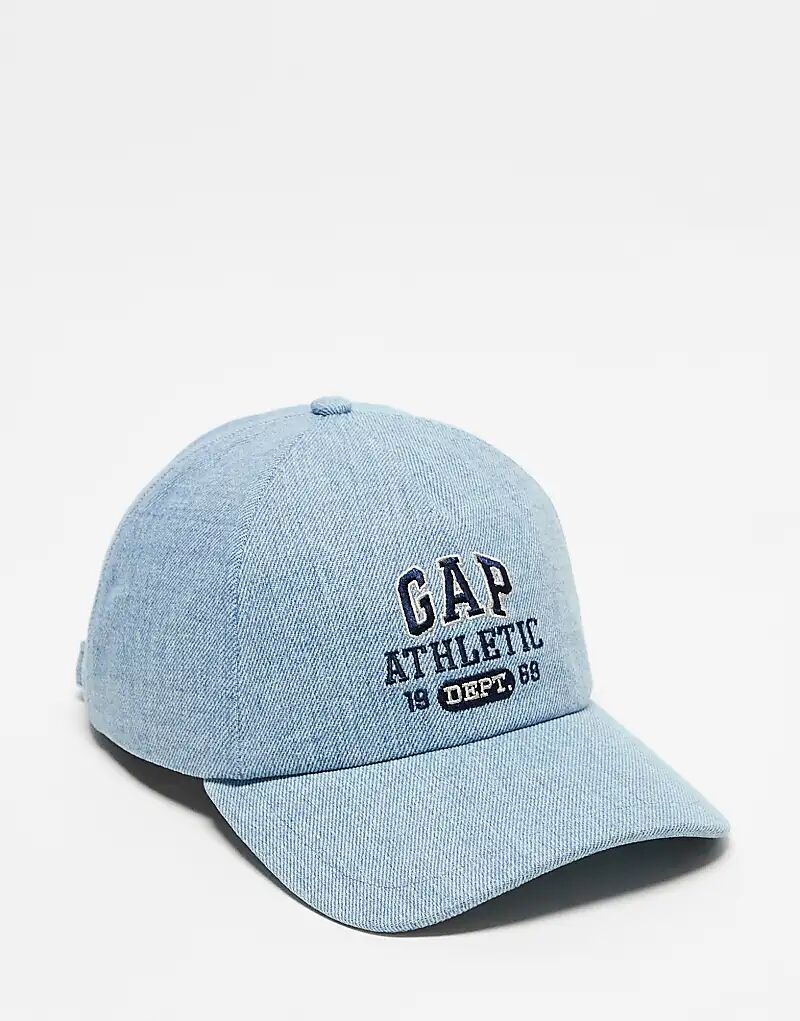 

GAP – Джинсовая кепка синего цвета с логотипом «Athletic»