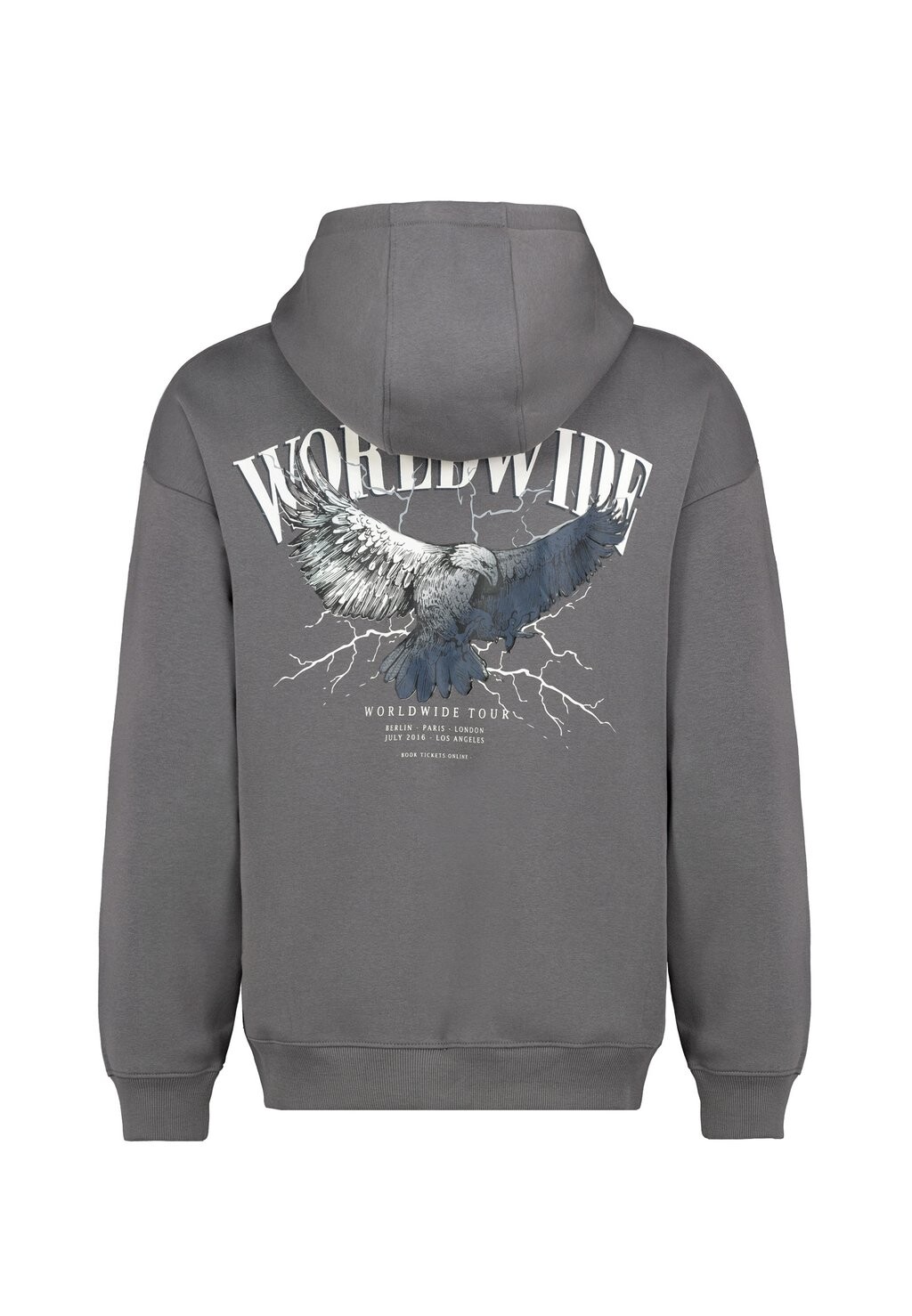 

Толстовка с капюшоном MIT BACKPRINT Sublevel, серый