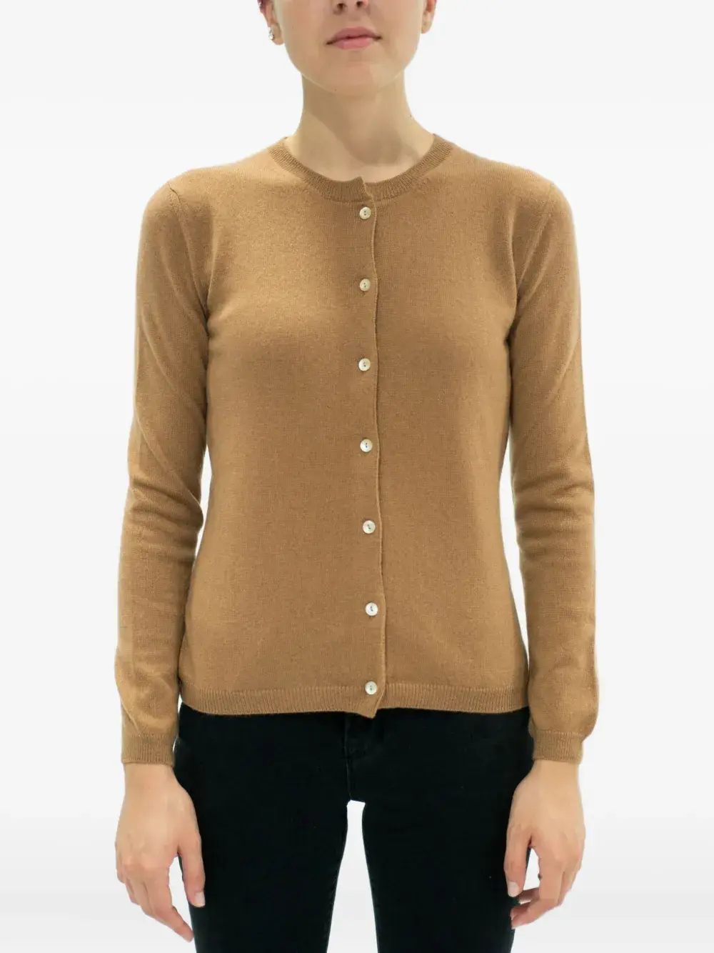 

Кашемировый кардиган на пуговицах La Rose, коричневый