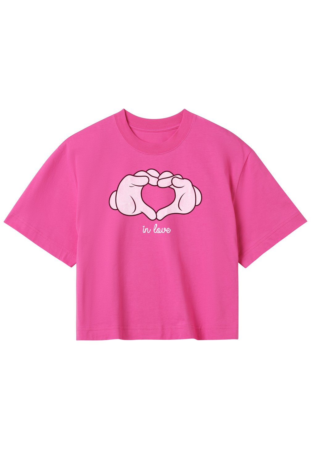 

Футболка с принтом MICKEY CLASSIC VALENTINES DAY GLOVE HEART Disney, розовый