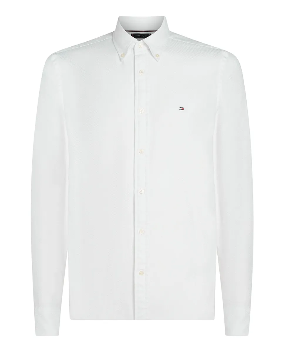 

Рубашка мужская однотонная типа Добби Tommy Hilfiger, белый