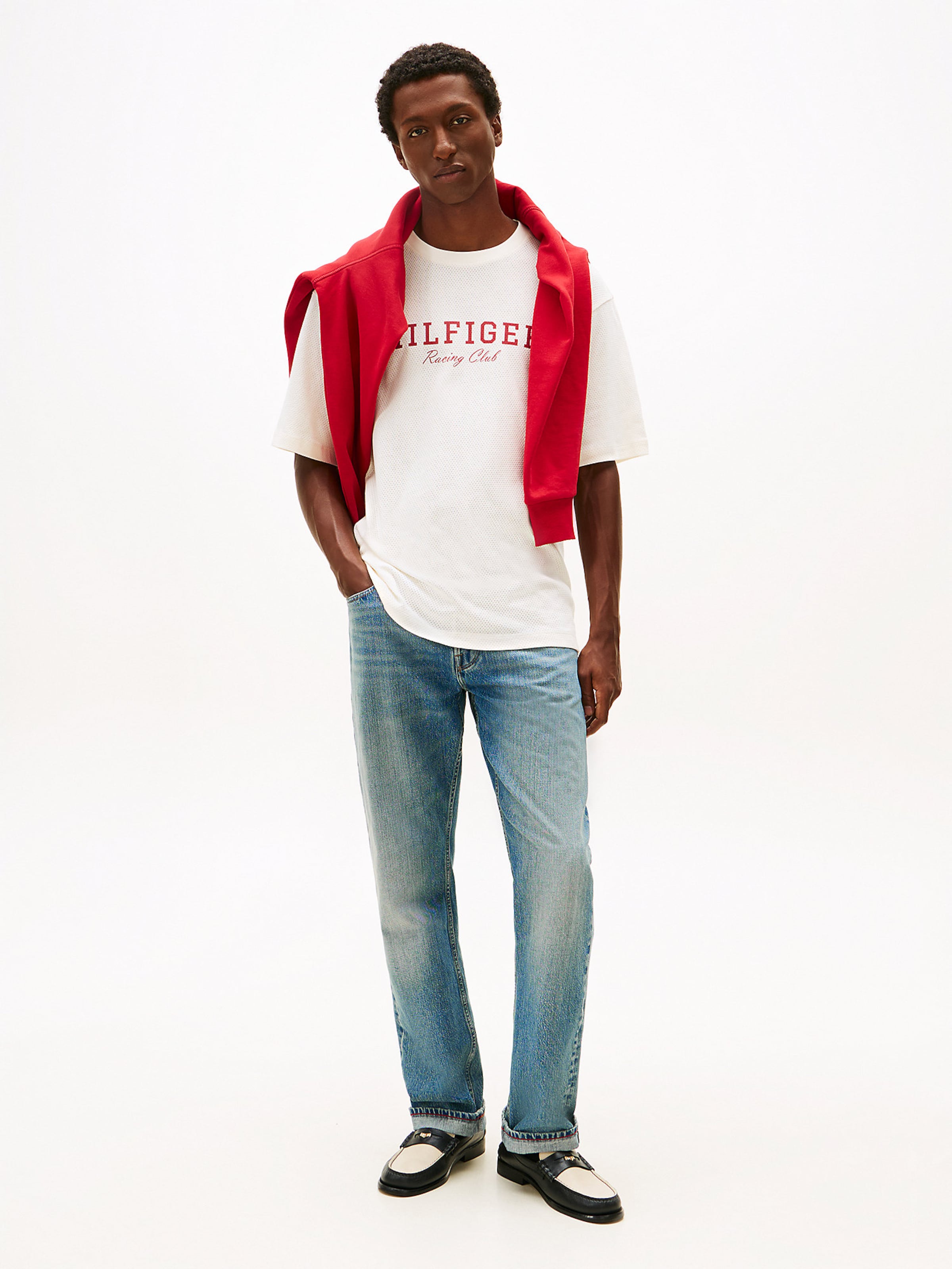 TOMMY HILFIGER Футболка в цвете экрю — фото 3