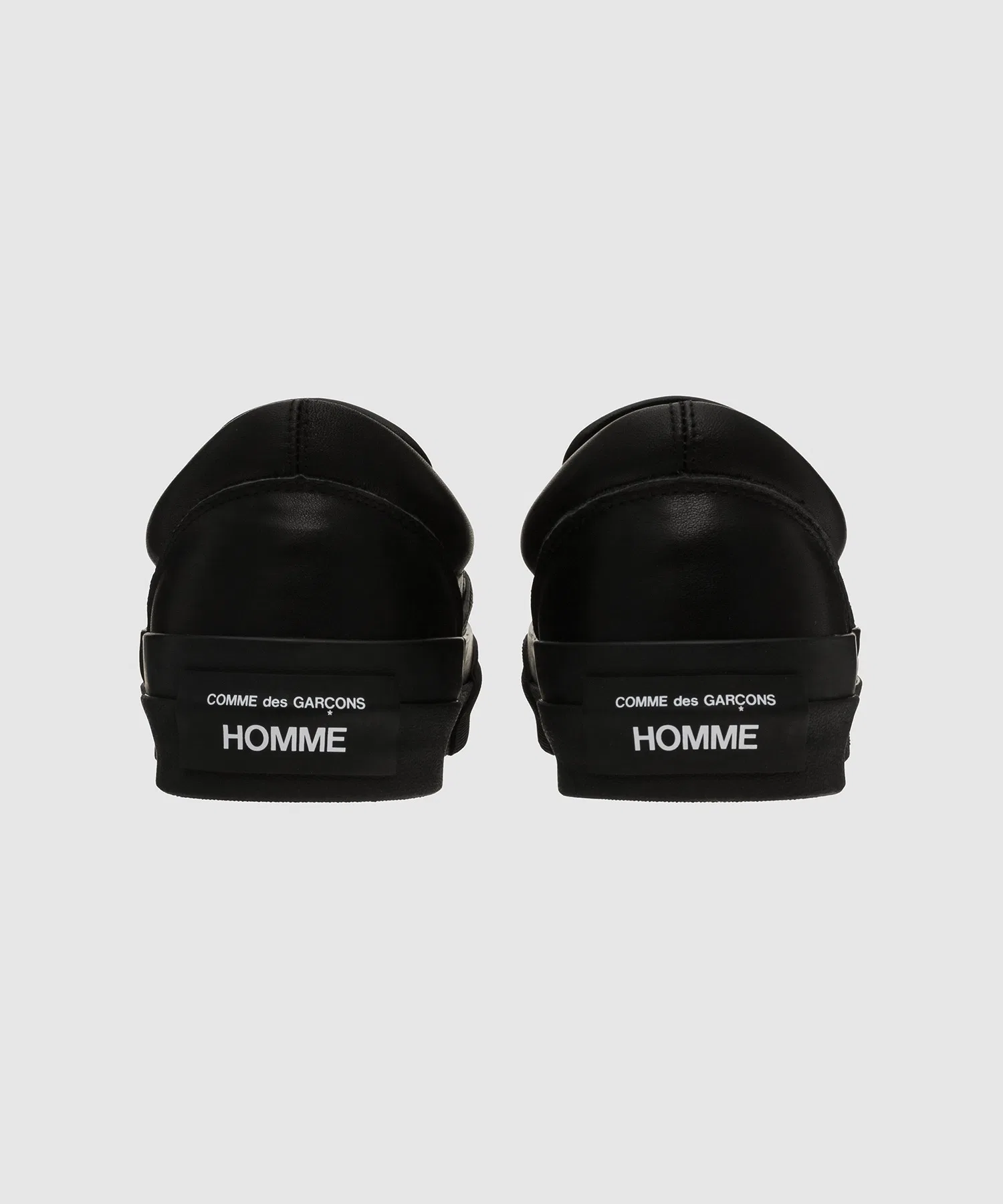 Мужские кожаные слипоны COMME des GARCONS HOMME белые — фото 4