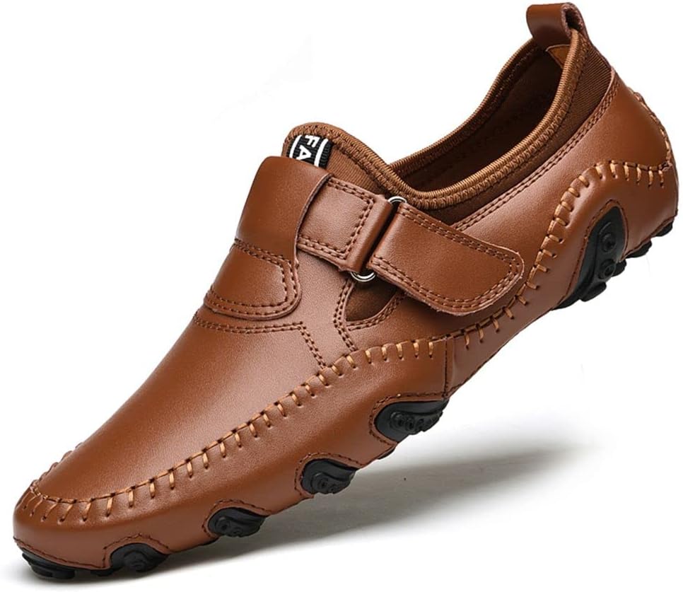 

Мужские повседневные кожаные лоферы mitvr, пенни-лоферы, мокасины, плоские туфли, ботинки-лоферы, коричневый