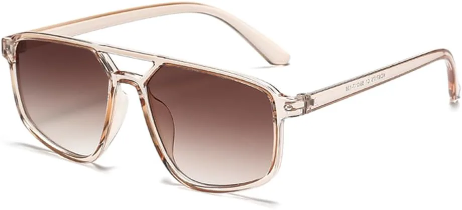 

Солнцезащитные очки UV400 для мужчин и женщин | Маленькая оправа с двойной перемычкой | Для вождения и занятий спортом на открытом воздухе generic, Champagne