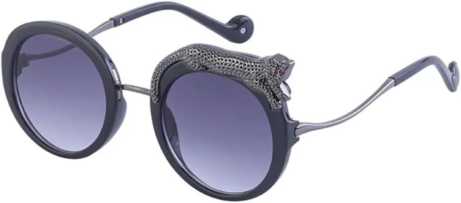 

Винтажные солнцезащитные очки с леопардовым принтом для женщин, квадратные солнцезащитные очки из сплава для мужчин, панк-хип-хоп очки generic, Black Gray