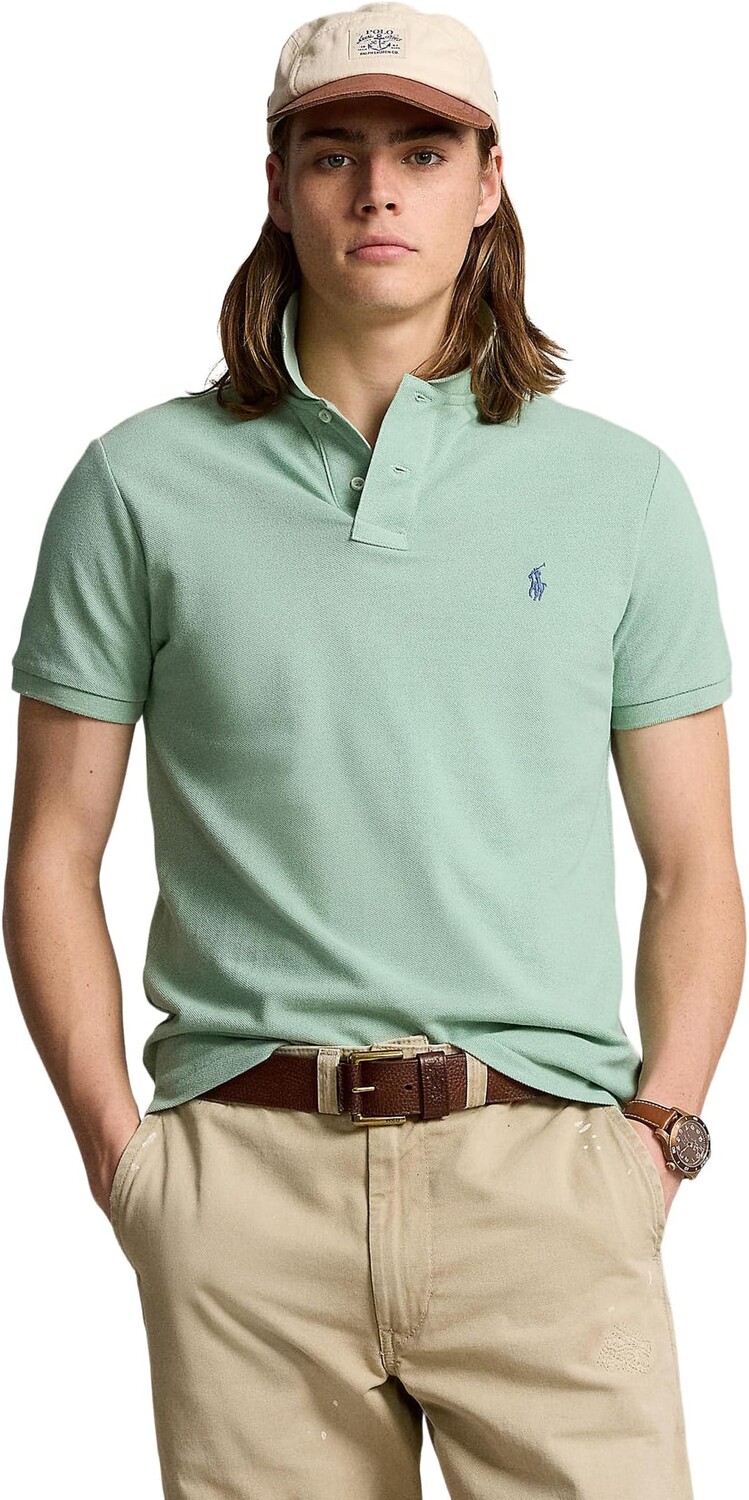 

Поло Polo Ralph Lauren Custom Slim Fit Mesh Polo Shirt, цвет Faded Mint