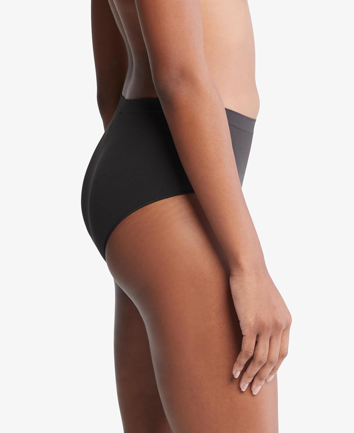 Женские бесшовные трусы-слипы Calvin Klein Bonded Flex с высокой посадкой, Black — фото 4