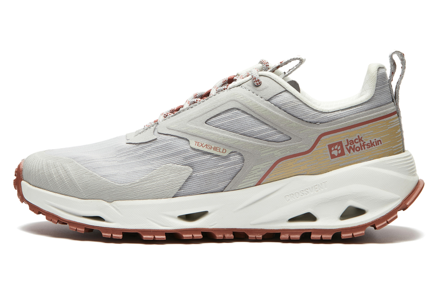 

Женские противоскользящие износостойкие треккинговые туфли Jack Wolfskin, цвет галька серый/6301